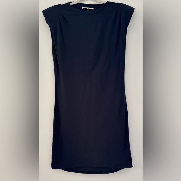 FRAME Padded Shoulder Dress Women's Size Small T-Shirt Dress Quiet Luxury - Picture 2 of 12